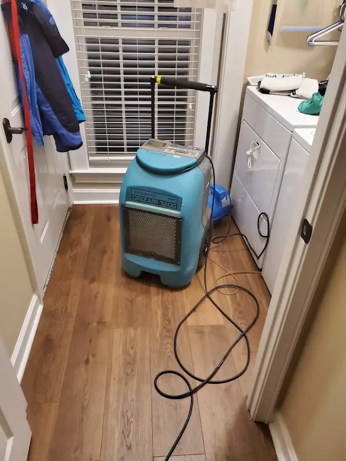 Commercial dehumidifier deployed for Flood Damage Cleanup in Castle Shannon