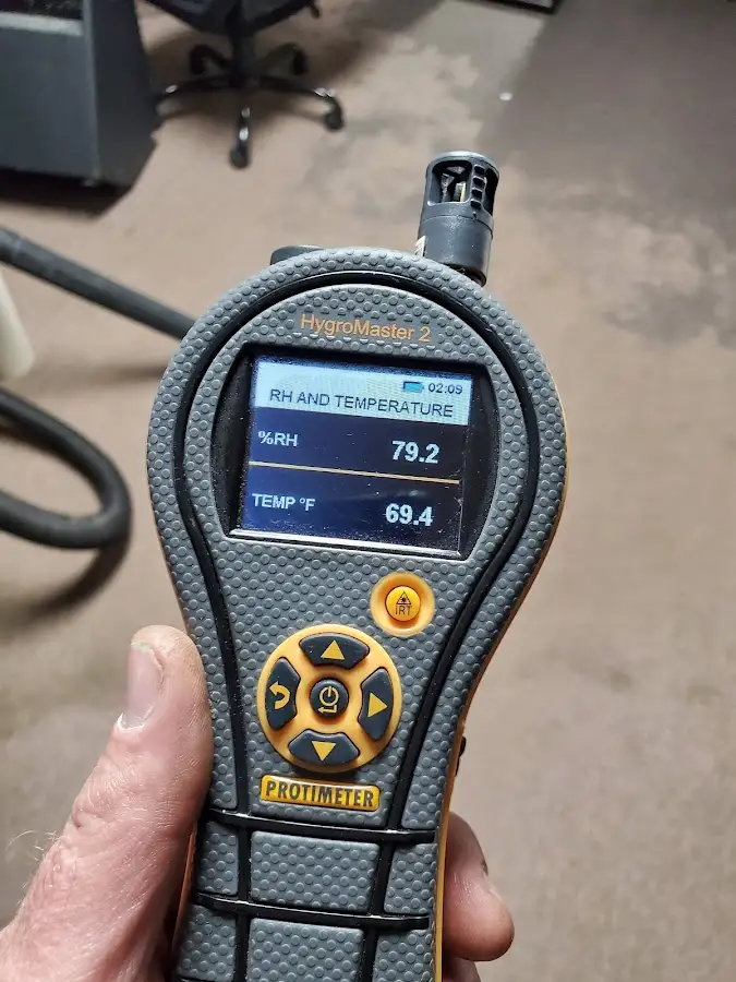 Moisture meter humidity assessment for Mold Remediation & Removal in Castle Shannon